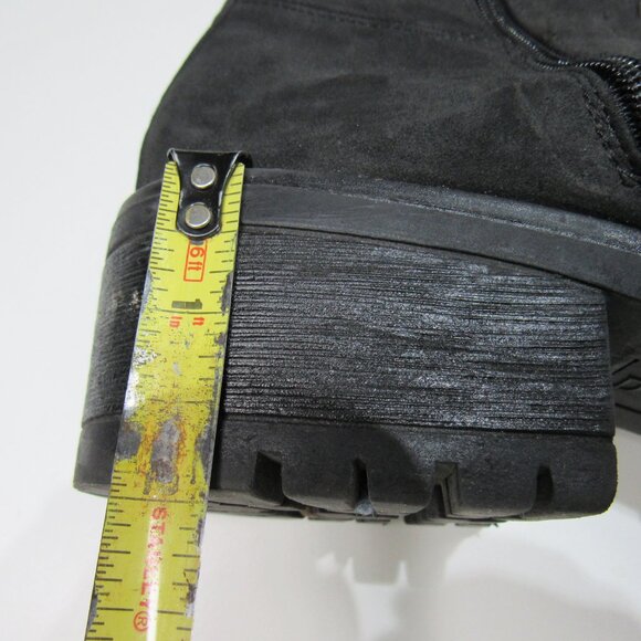 Dunes Kobe Women Blk Combat Lace Up Boot Moto Zip Up Y2K Grunge Goth Booties 9M - Picture 6 of 8